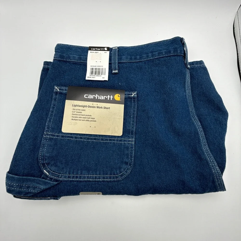 Carhartt Lightweight Denim Jean Work Shorts Size 44 B28 DST Darkstone NWT‎ NOS